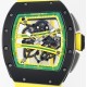Richard Mille - RM61-01 43mm Black Ceramic/RU Sketelon Dial on Yellow Rubber Strap ZF RMUL2
