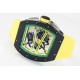 Richard Mille - RM61-01 43mm Black Ceramic/RU Sketelon Dial on Yellow Rubber Strap ZF RMUL2