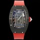 Richard Mille - RM07-01 32mm Ladies NTPT Carbon Case Red Rubber Strap Skeleton Dial G+ CRMA2 Automatic