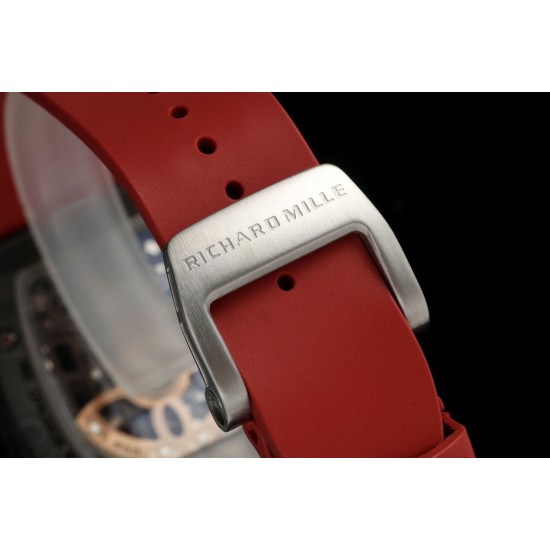 Richard Mille - RM07-01 32mm Ladies NTPT Carbon Case Red Rubber Strap Skeleton Dial G+ CRMA2 Automatic