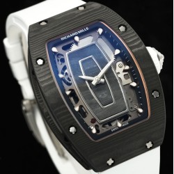 Richard Mille - RM07-01 32mm Ladies NTPT Carbon Case White Rubber Strap Skeleton Dial G+ CRMA2 Automatic