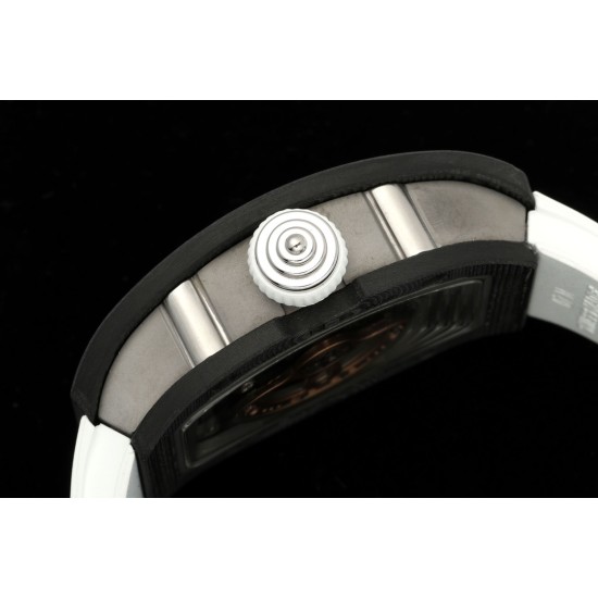 Richard Mille - RM07-01 32mm Ladies NTPT Carbon Case White Rubber Strap Skeleton Dial G+ CRMA2 Automatic