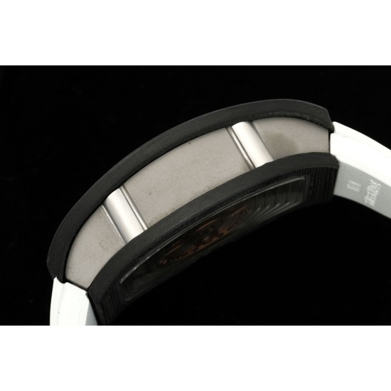 Richard Mille - RM07-01 32mm Ladies NTPT Carbon Case White Rubber Strap Skeleton Dial G+ CRMA2 Automatic