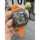Richard Mille - RM11-03 44.5mm Auto Flyback Chrono Forged Carbon Case Rubber Strap KVF A7750 Super Clone