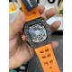 Richard Mille - RM11-03 44.5mm Auto Flyback Chrono Forged Carbon Case Rubber Strap KVF A7750 Super Clone