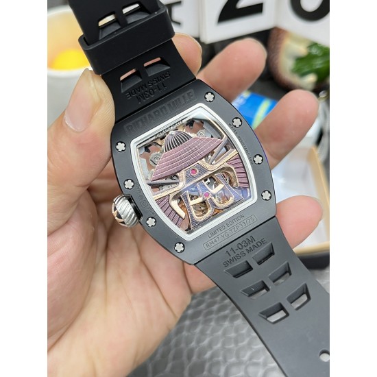 Richard Mille - RM47 43mm Black Ceramic Case Black Samurai Dial YSF Manual Winding Tourbillon