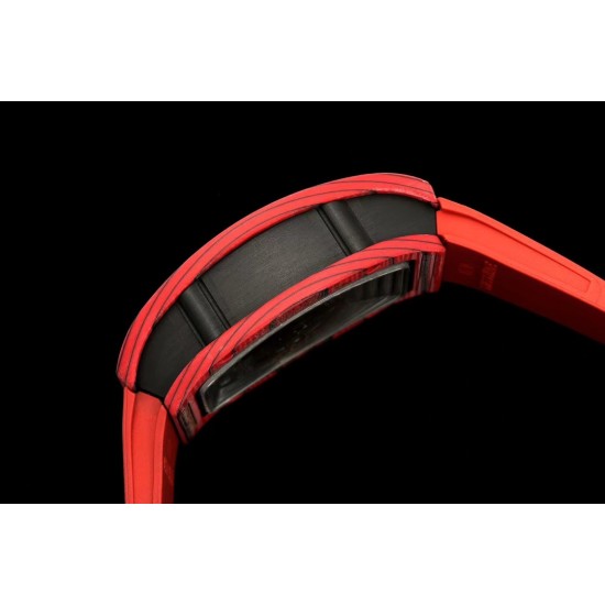 Richard Mille - RM07-01 32mm Ladies NTPT Carbon Case Red Rubber Strap Skeleton Dial G+ CRMA2 Automatic
