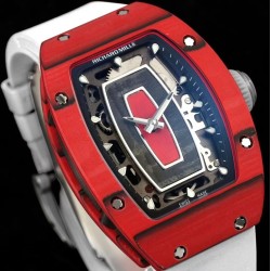 Richard Mille - RM07-01 32mm Ladies NTPT Carbon Case White Rubber Strap Skeleton Dial G+ CRMA2 Automatic