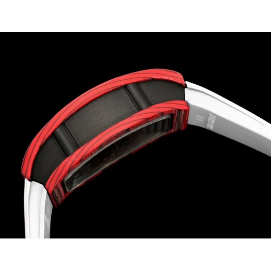 Richard Mille - RM07-01 32mm Ladies NTPT Carbon Case White Rubber Strap Skeleton Dial G+ CRMA2 Automatic