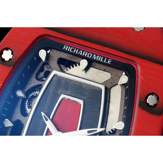 Richard Mille - RM07-01 32mm Ladies NTPT Carbon Case White Rubber Strap Skeleton Dial G+ CRMA2 Automatic