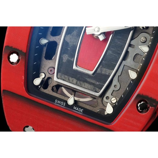 Richard Mille - RM07-01 32mm Ladies NTPT Carbon Case White Rubber Strap Skeleton Dial G+ CRMA2 Automatic