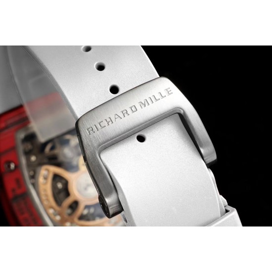 Richard Mille - RM07-01 32mm Ladies NTPT Carbon Case White Rubber Strap Skeleton Dial G+ CRMA2 Automatic
