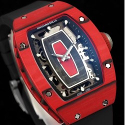 Richard Mille - RM07-01 32mm Ladies NTPT Carbon Case Black Rubber Strap Skeleton Dial G+ CRMA2 Automatic