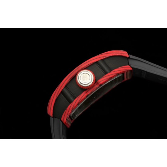 Richard Mille - RM07-01 32mm Ladies NTPT Carbon Case Black Rubber Strap Skeleton Dial G+ CRMA2 Automatic