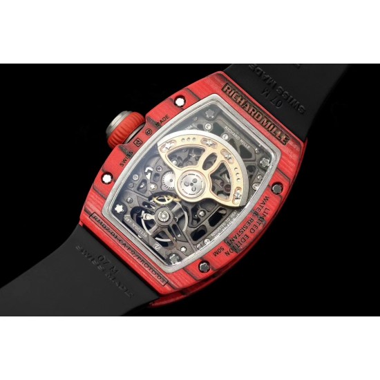 Richard Mille - RM07-01 32mm Ladies NTPT Carbon Case Black Rubber Strap Skeleton Dial G+ CRMA2 Automatic