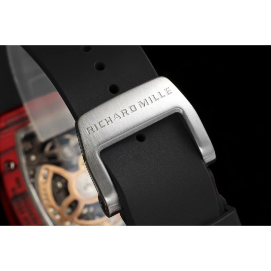 Richard Mille - RM07-01 32mm Ladies NTPT Carbon Case Black Rubber Strap Skeleton Dial G+ CRMA2 Automatic