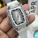 Richard Mille - RM07-02 31mm Ladies Transparent Case Skeleton Dial White Rubber Strap OPF A9015 Automatic