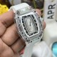 Richard Mille - RM07-02 31mm Ladies Transparent Case Skeleton Dial White Rubber Strap OPF A9015 Automatic