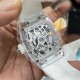 Richard Mille - RM07-02 31mm Ladies Transparent Case Skeleton Dial White Rubber Strap OPF A9015 Automatic