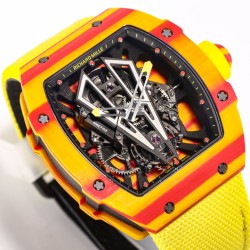 Richard Mille-RM27-03 Limited Edition Rafael Nadal 43mm Yellow FC/NY Blk/Blk BBR Tourbillon