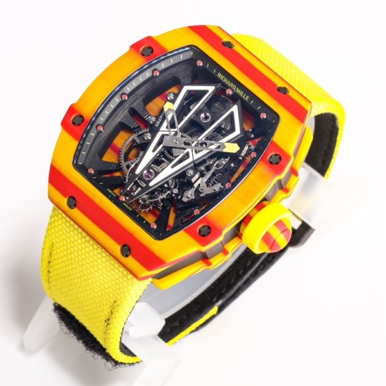Richard Mille-RM27-03 Limited Edition Rafael Nadal 43mm Yellow FC/NY Blk/Blk BBR Tourbillon