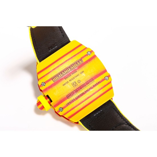 Richard Mille-RM27-03 Limited Edition Rafael Nadal 43mm Yellow FC/NY Blk/Blk BBR Tourbillon