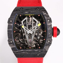 Richard Mille-RM27-03 Limited Edition Rafael Nadal 43mm Black NTPT/NY Red Strap BBR Tourbillon