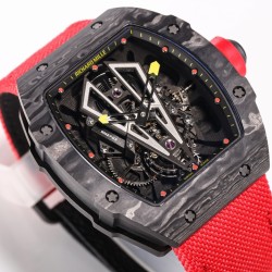 Richard Mille-RM27-03 Limited Edition Rafael Nadal 43mm Black NTPT/NY Red Strap BBR Tourbillon