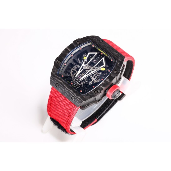 Richard Mille-RM27-03 Limited Edition Rafael Nadal 43mm Black NTPT/NY Red Strap BBR Tourbillon