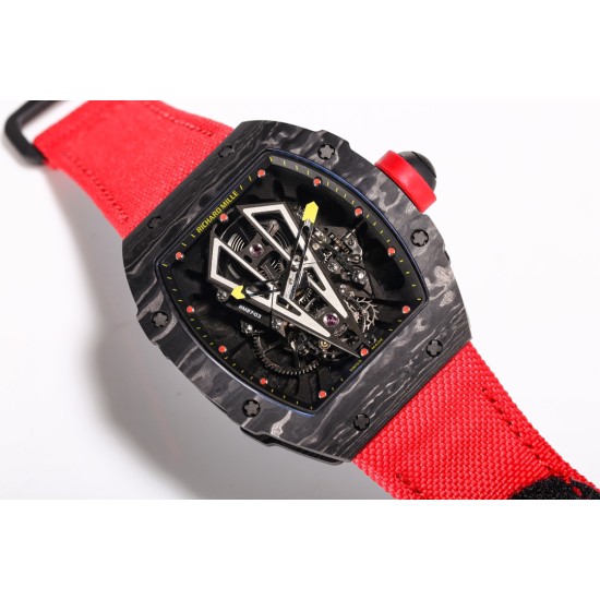 Richard Mille-RM27-03 Limited Edition Rafael Nadal 43mm Black NTPT/NY Red Strap BBR Tourbillon