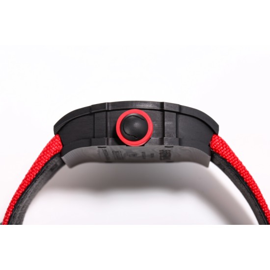 Richard Mille-RM27-03 Limited Edition Rafael Nadal 43mm Black NTPT/NY Red Strap BBR Tourbillon