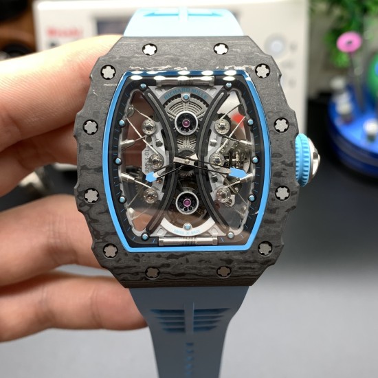 Richard Mille-RM53-01 43mm TPT Carbon/RU Skeleton Dial JBF Tourbillon Updated Version Super Clone
