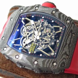 Richard Mille - RM35-02 42.7mm Carbon Case Rubber Strap Skeleton Dial ZF RMUL3 Super Clone