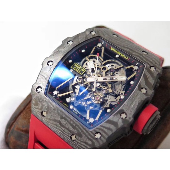 Richard Mille - RM35-02 42.7mm Carbon Case Rubber Strap Skeleton Dial ZF RMUL3 Super Clone