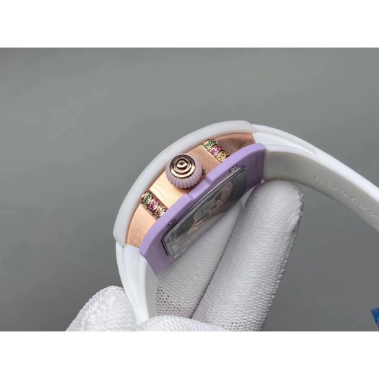 Richard Mille - Rm07-03 Bonbon Collection Ladies Marshmallow ATZ Ceramic/TZP Candy swirl pastel Dial VSF CRMA3 Automatic