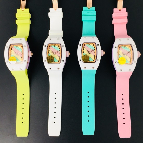 Richard Mille - Rm07-03 Bonbon Collection Ladies Marshmallow ATZ Ceramic/TZP Candy swirl pastel Dial VSF CRMA3 Automatic