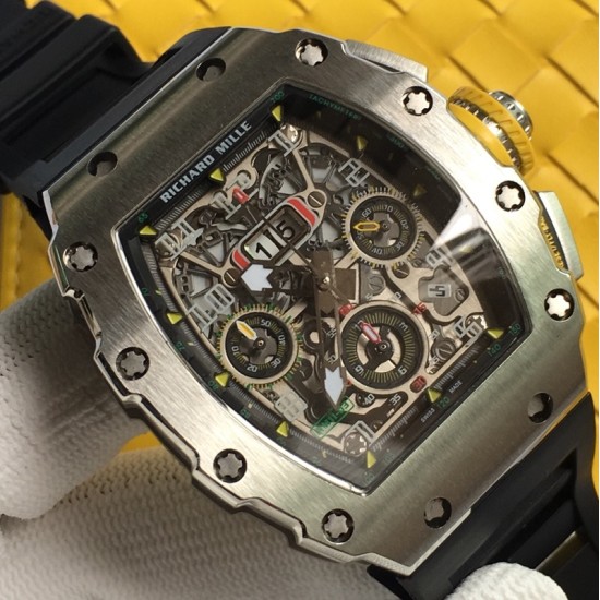 Richard Mille - RM11-03 Flyback Chronograph SS/RU (Wht) KVF A7750 Mod