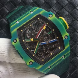 Richard Mille-RM67-02 Wayde van Niekerk DIW Green NTPT /NY Skeleton Dial on Green Strap VAF CRMA7