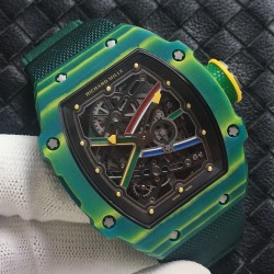 Richard Mille-RM67-02 Wayde van Niekerk DIW Green NTPT /NY Skeleton Dial on Green Strap VAF CRMA7