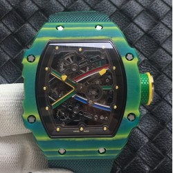 Richard Mille-RM67-02 Wayde van Niekerk DIW Green NTPT /NY Skeleton Dial on Green Strap VAF CRMA7