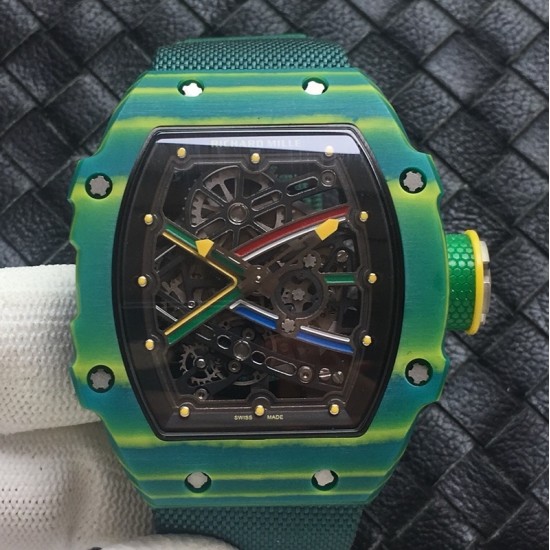 Richard Mille-RM67-02 Wayde van Niekerk DIW Green NTPT /NY Skeleton Dial on Green Strap VAF CRMA7