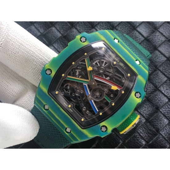 Richard Mille-RM67-02 Wayde van Niekerk DIW Green NTPT /NY Skeleton Dial on Green Strap VAF CRMA7