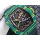 Richard Mille-RM67-02 Wayde van Niekerk DIW Green NTPT /NY Skeleton Dial on Green Strap VAF CRMA7