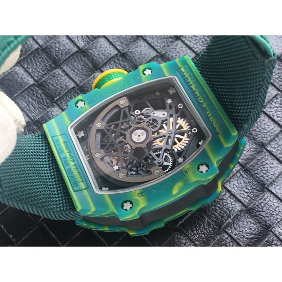 Richard Mille-RM67-02 Wayde van Niekerk DIW Green NTPT /NY Skeleton Dial on Green Strap VAF CRMA7