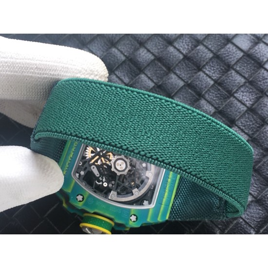 Richard Mille-RM67-02 Wayde van Niekerk DIW Green NTPT /NY Skeleton Dial on Green Strap VAF CRMA7