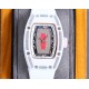 Richard Mille-RM07-01 Ladies 31.5mm Red Diamonds Dial on White Rubber Strap BBA CRMA2