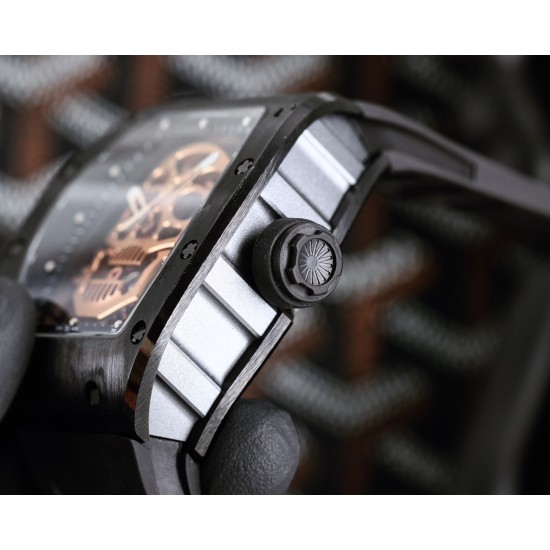 Richard Mille - RM52-01 42mm PVD Titanium Case Rose Gold Skull Skeleton Dial Tourbillon