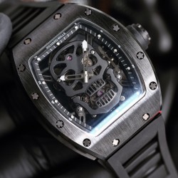Richard Mille - RM52-01 42mm PVD Titanium Case Rose Black Skull Skeleton Dial Tourbillon