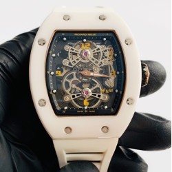Richard Mille - RM17-01 White Ceramic Case Black Skeleton Dial Manual Tourbillon Movement