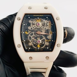 Richard Mille - RM17-01 White Ceramic Case Black Skeleton Dial Manual Tourbillon Movement